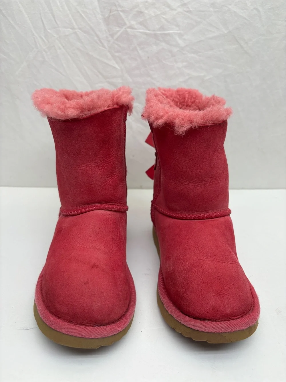 UGG Hot Pink Bailey Bows Boots for toddler girl SZ 11, box 44